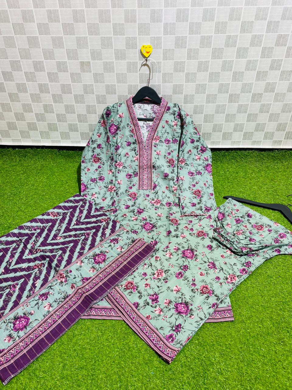 Bin Saeed Khaddar 3-piece With Shawl 05
