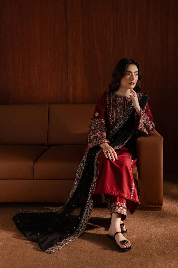 Lal pari Embroidered 3pc