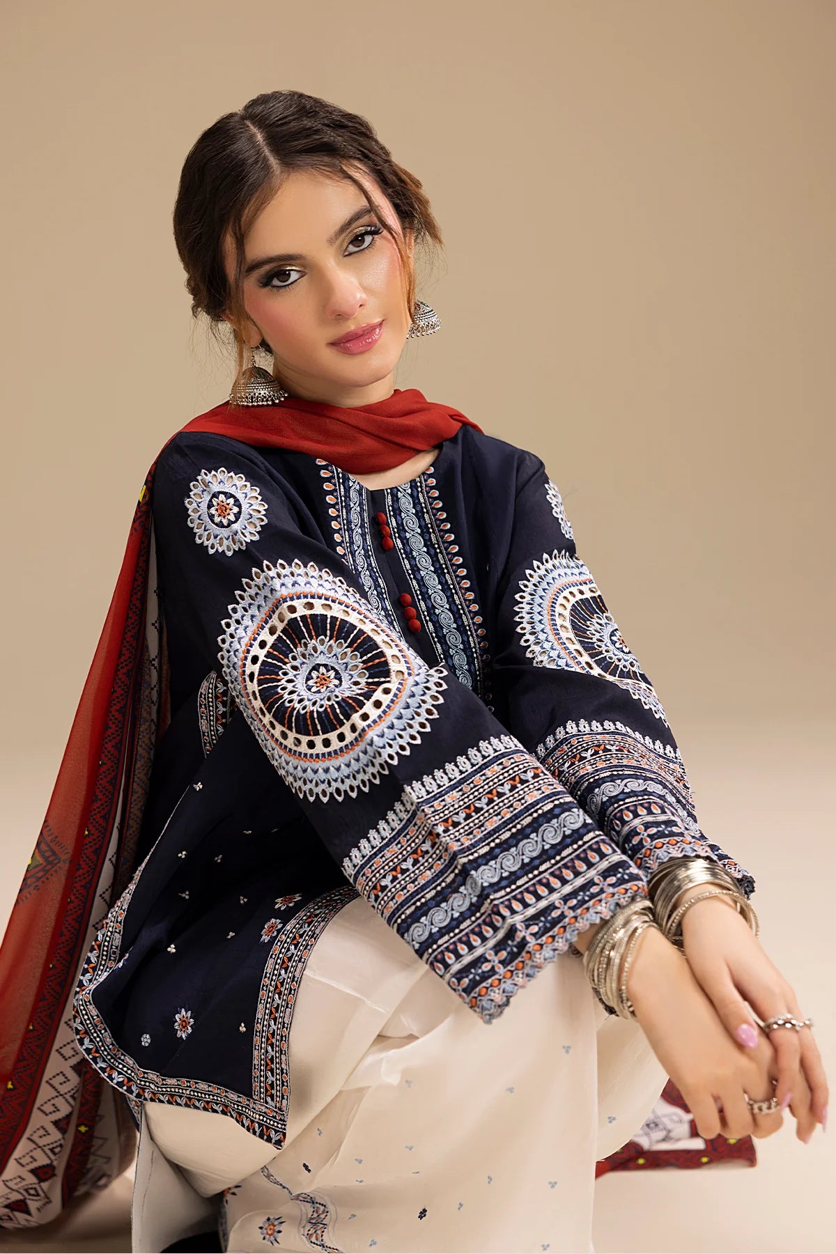LAIBA - 3PC EMBROIDERED