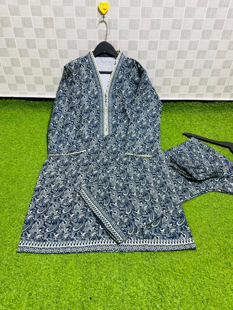 Bin Saeed Khaddar With Shawl 3-piece 06