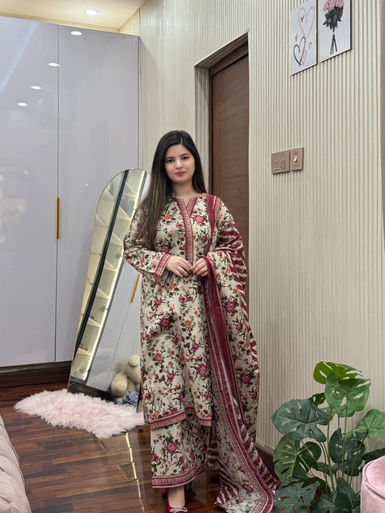 Bin Saeed Khaddar With Shawl 3-piece 03