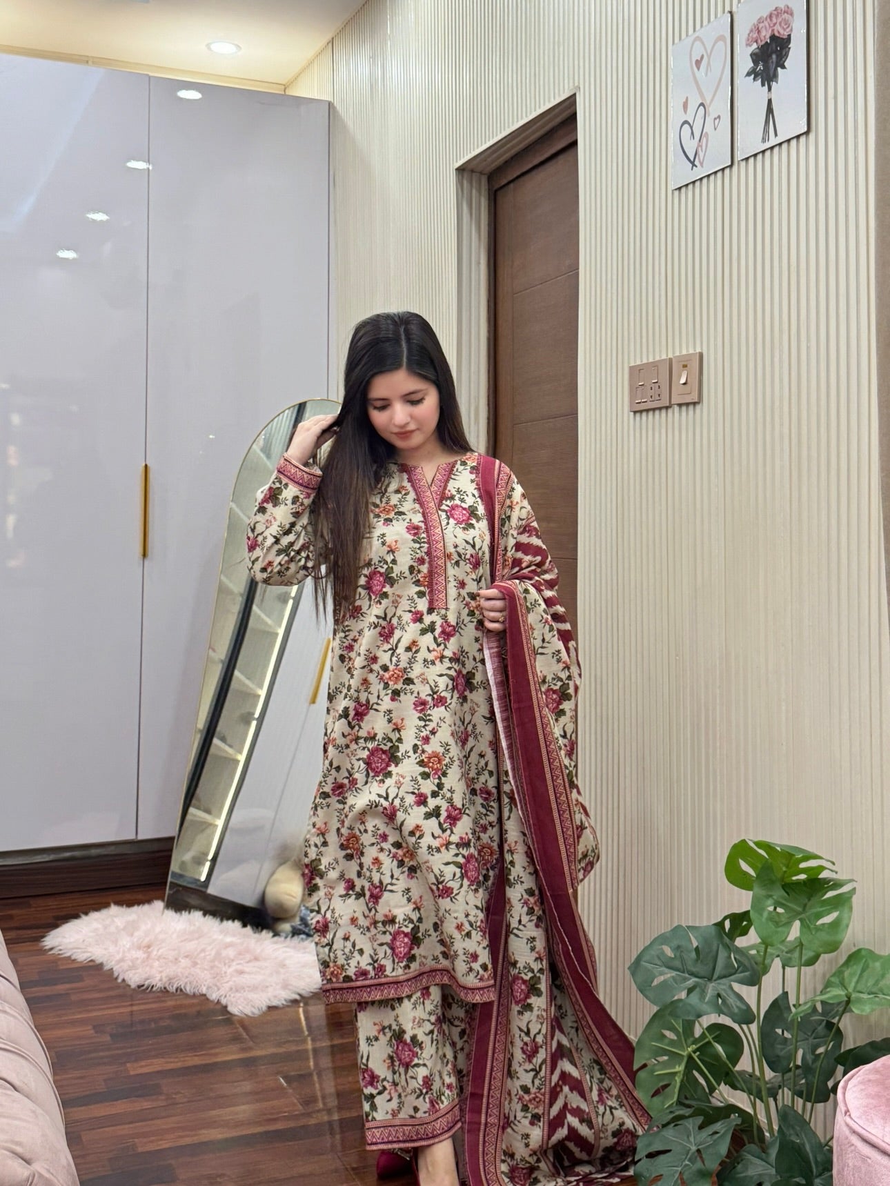 Bin Saeed Khaddar With Shawl 3-piece 03