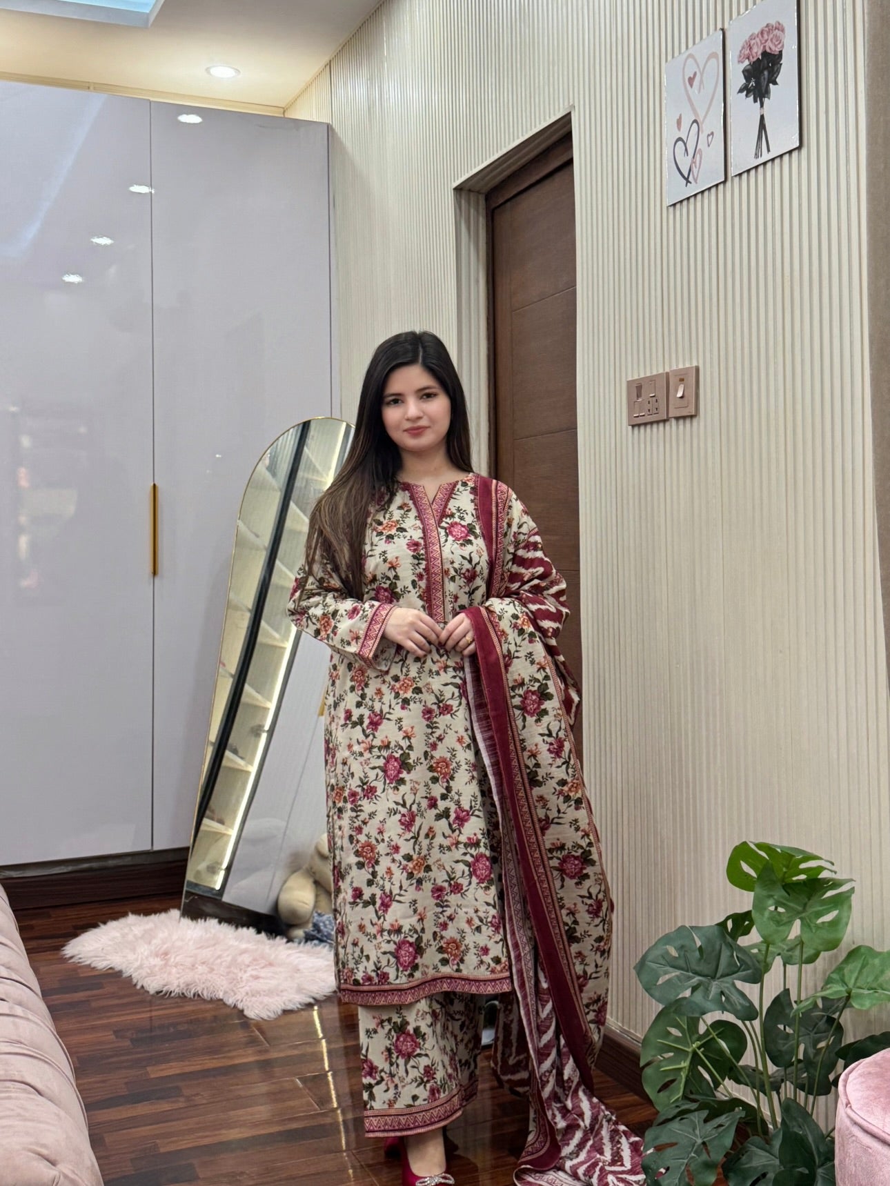 Bin Saeed Khaddar With Shawl 3-piece 03