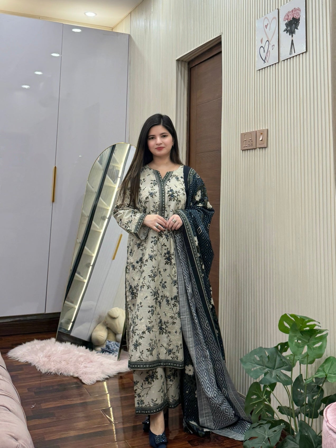 Bin Saeed Khaddar With Shawl 3-piece 03