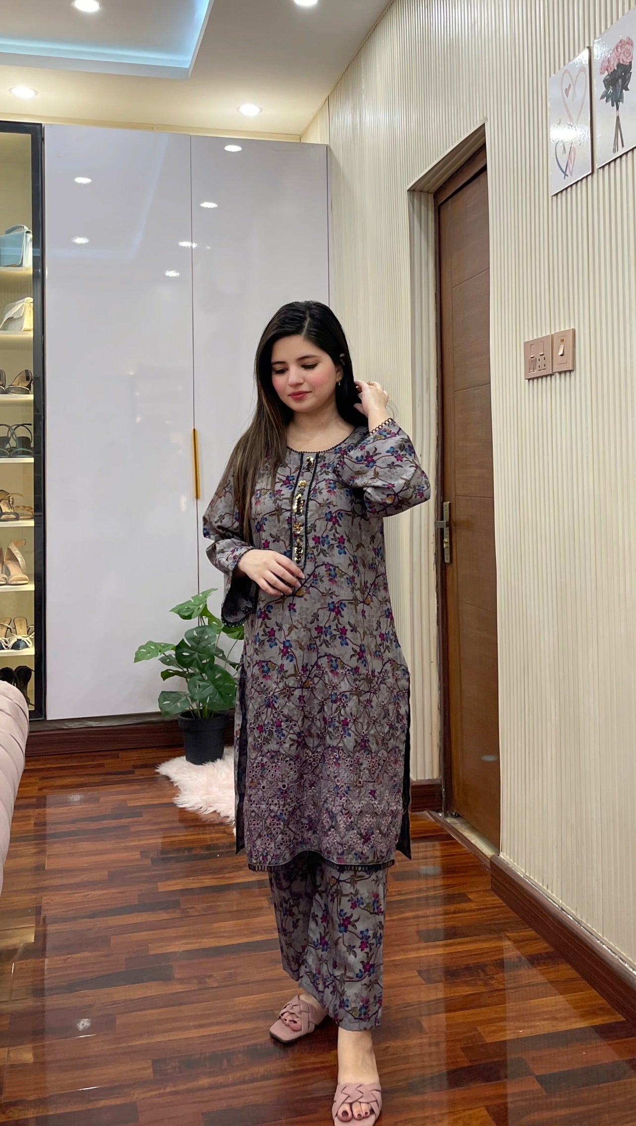 Dhanak Embroidered Neck Line 2PC