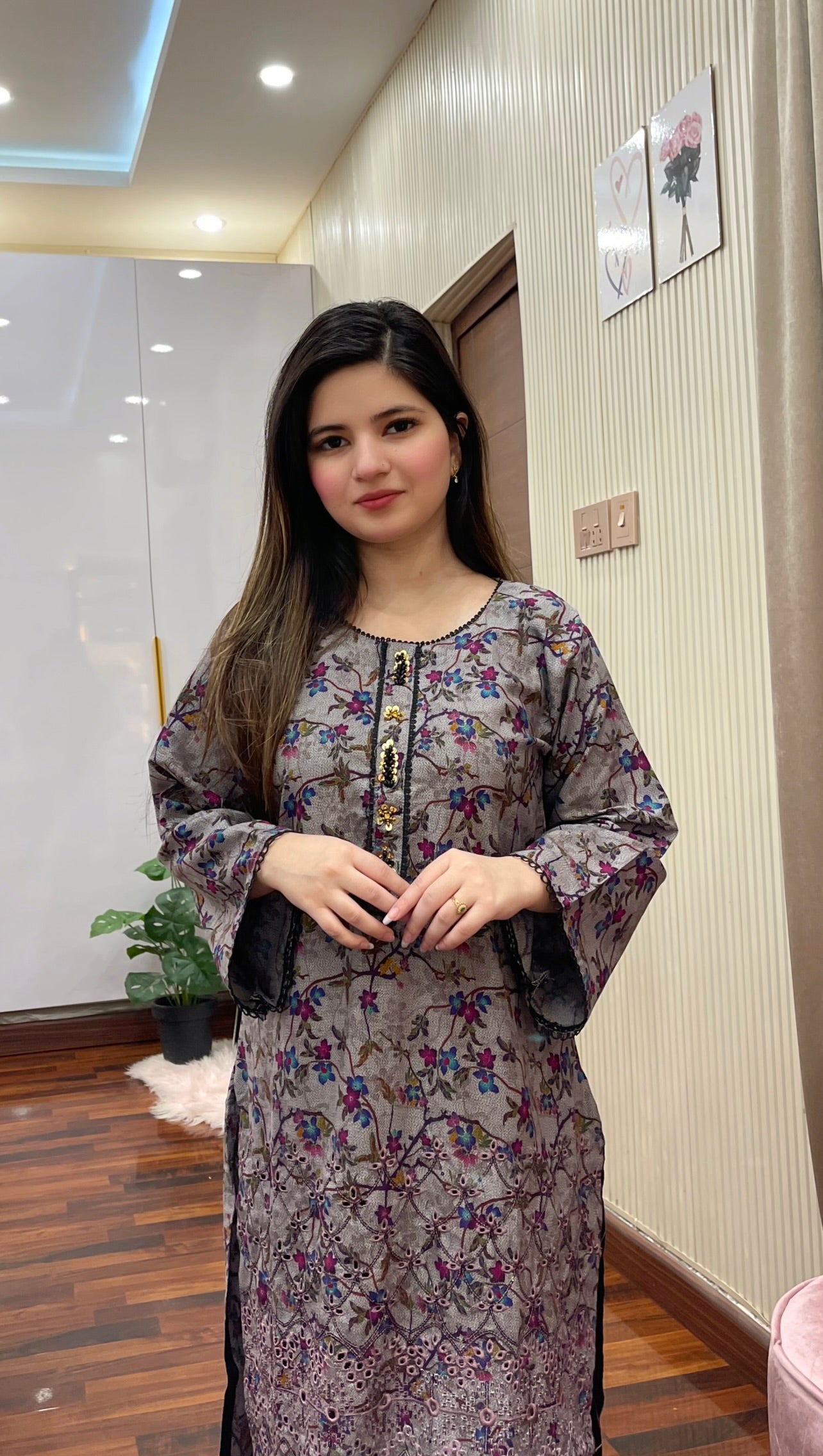 Dhanak Embroidered Neck Line 2PC