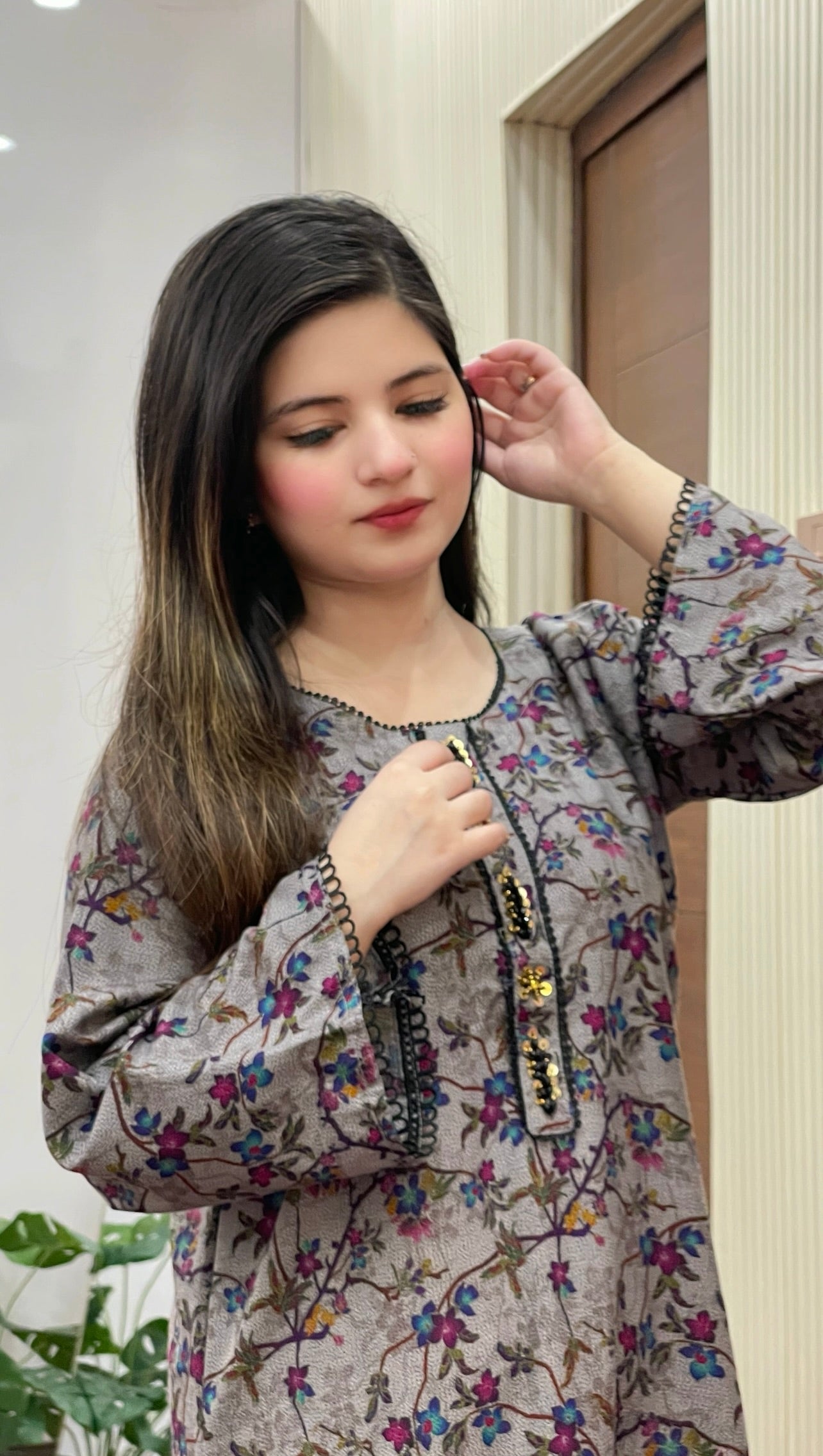 Dhanak Embroidered Neck Line 2PC