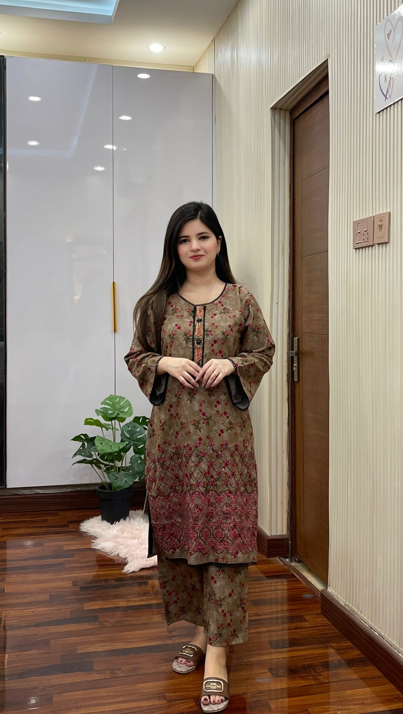 Dhanak Embroidered Neck Line 2PC