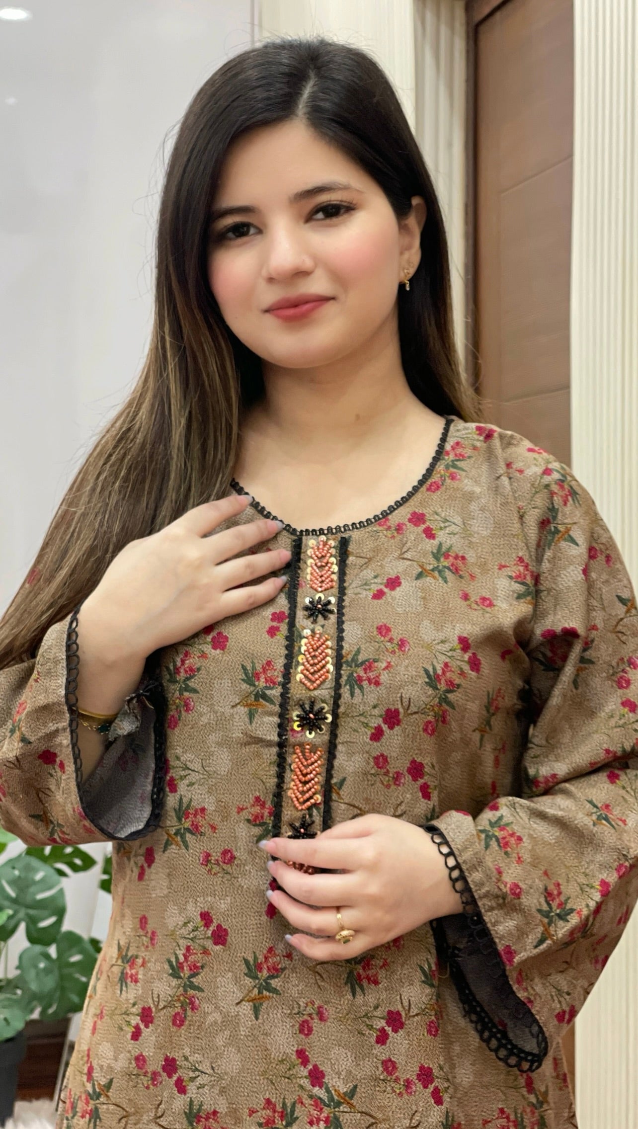 Dhanak Embroidered Neck Line 2PC