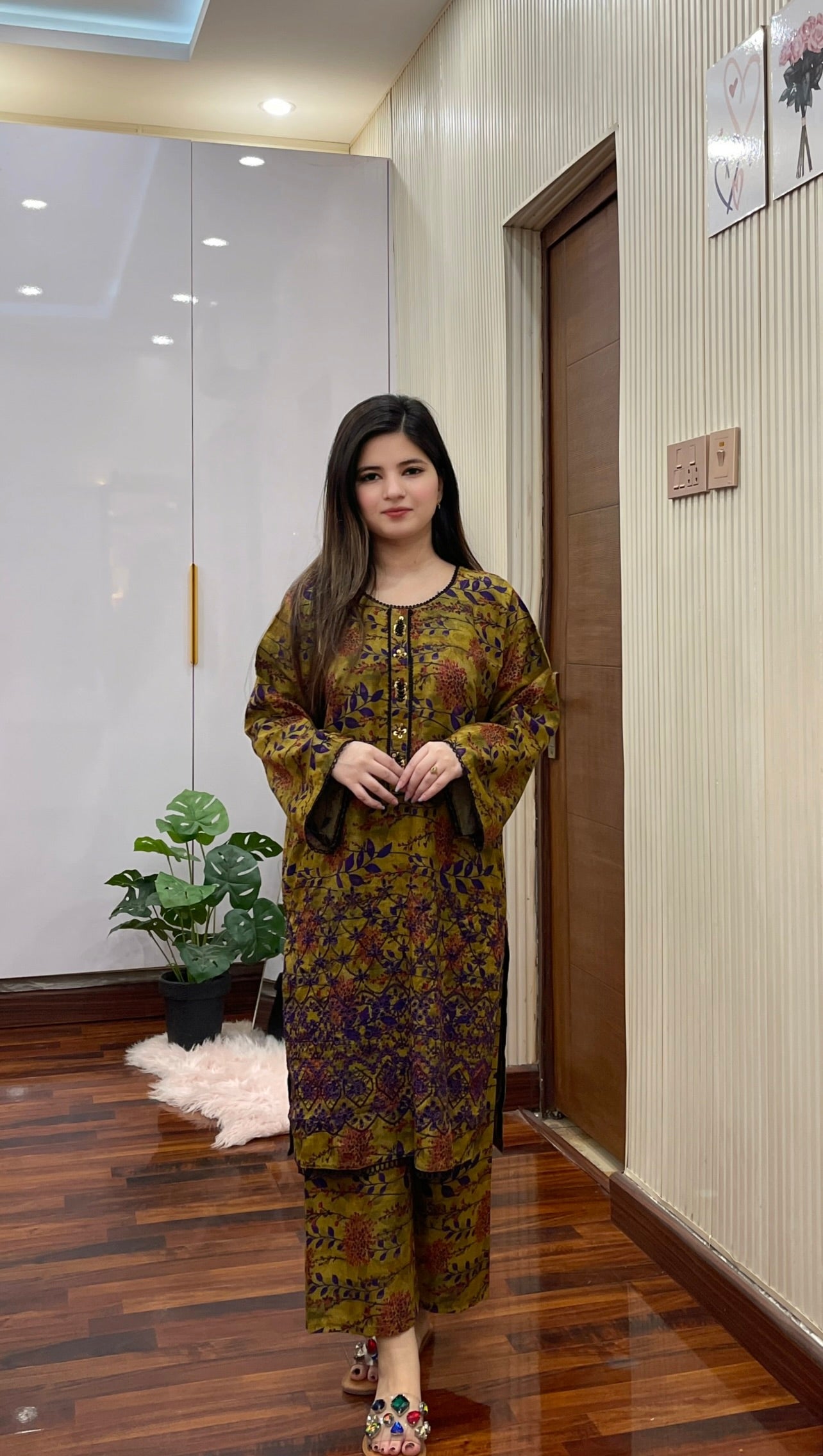 Dhanak Embroidered Neck Line 2PC