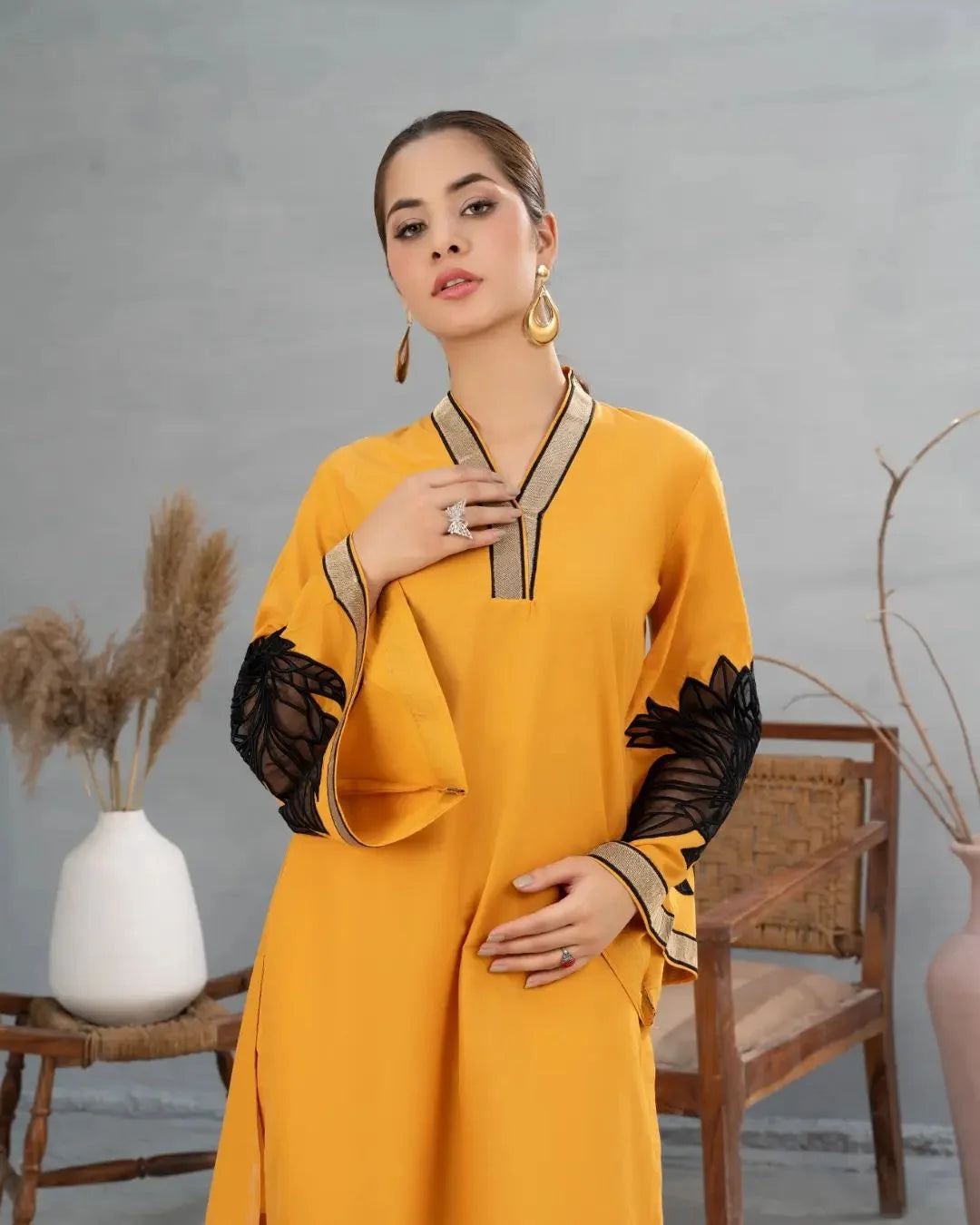 ALMOND 2PC ( SHIRT + PLAZO)