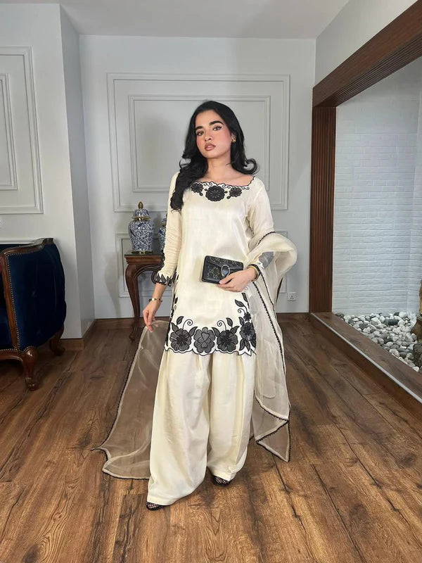 ZOUQ 3PC ( FARSHI SHALWAR )