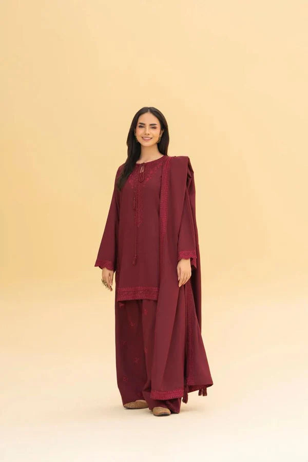 MEHERZA 3PC WITH SHAWAL ( FARSHI SHALWAR )