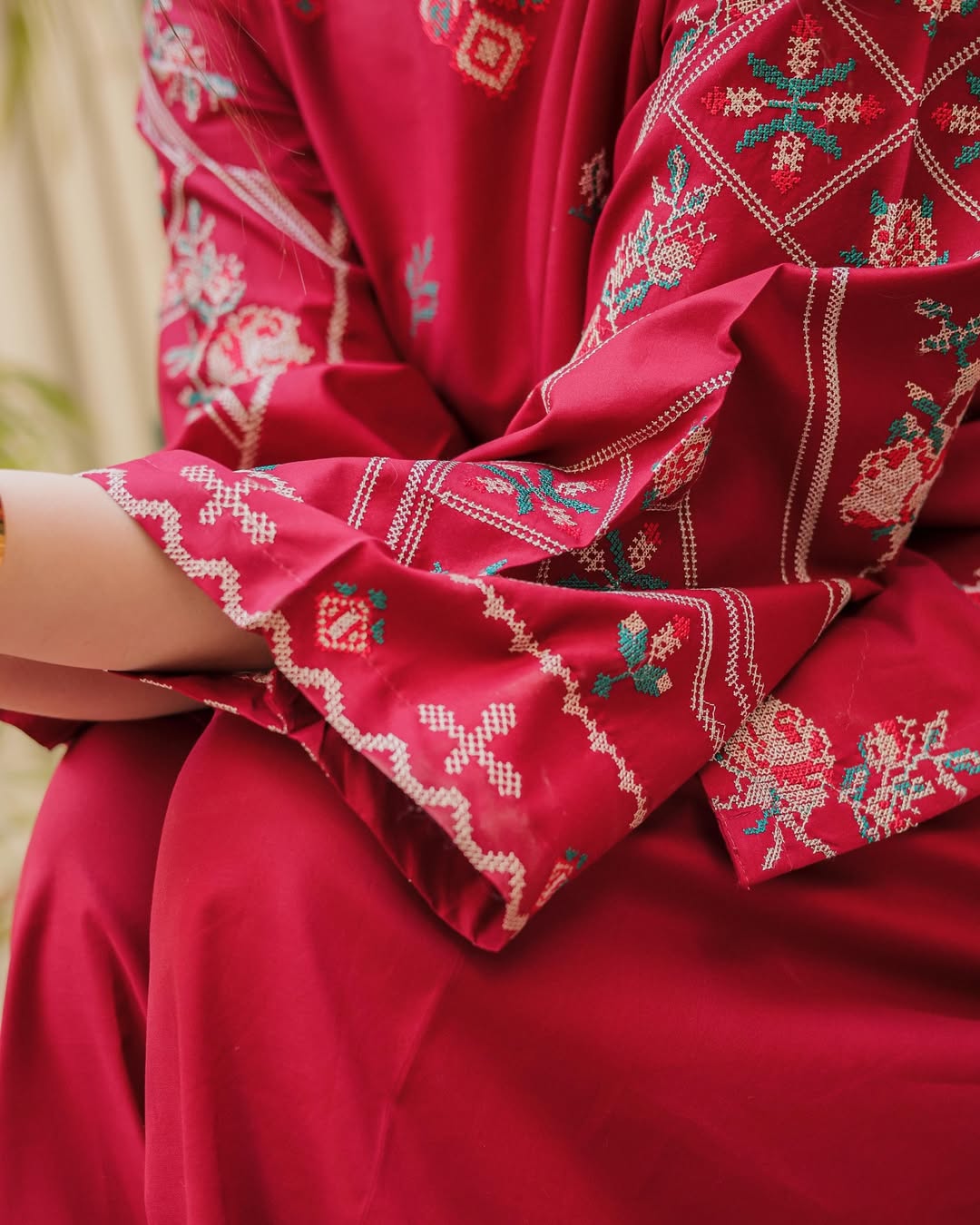 NISHA LAWN EMB CORD SETS ( FARSHI SHALWAR)